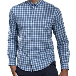 Twillory Men's Untuck(able) Aqua Gingham NWT